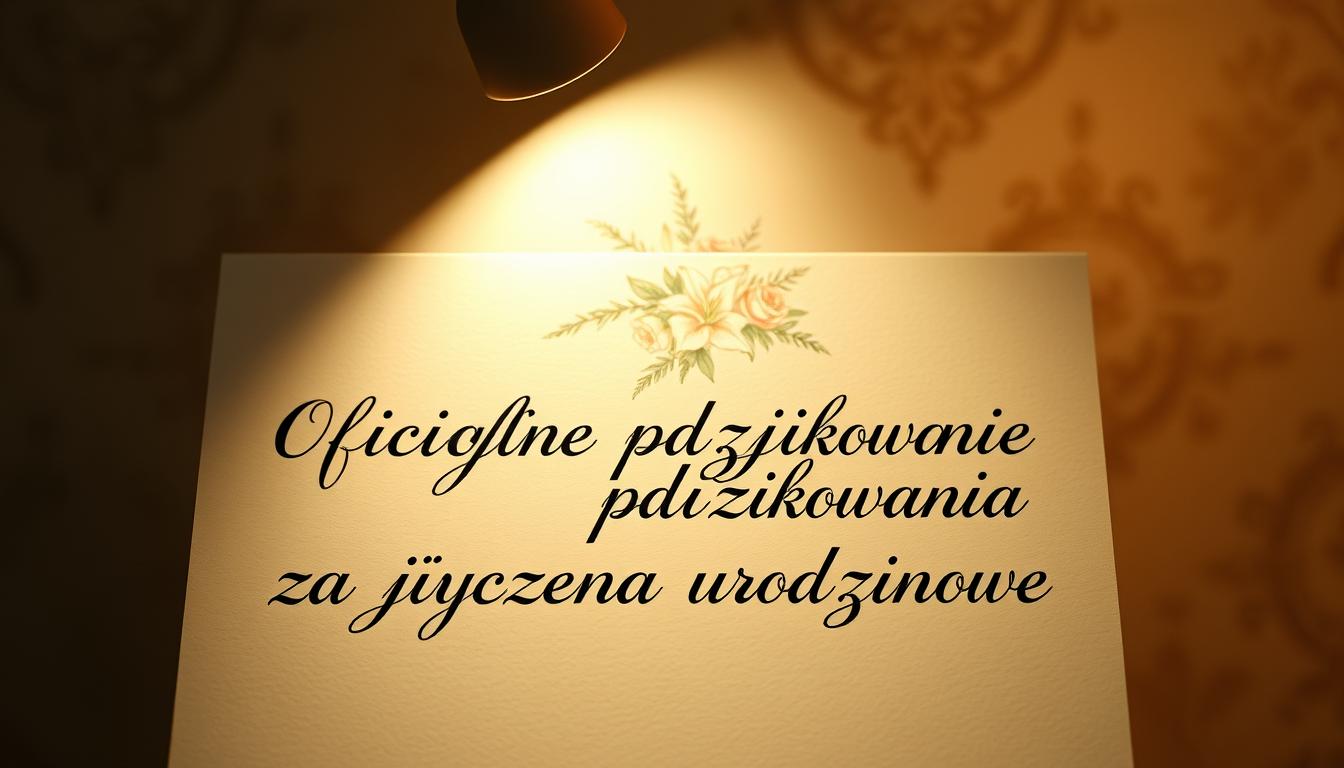 Oficjalne podziękowania za życzenia urodzinowe